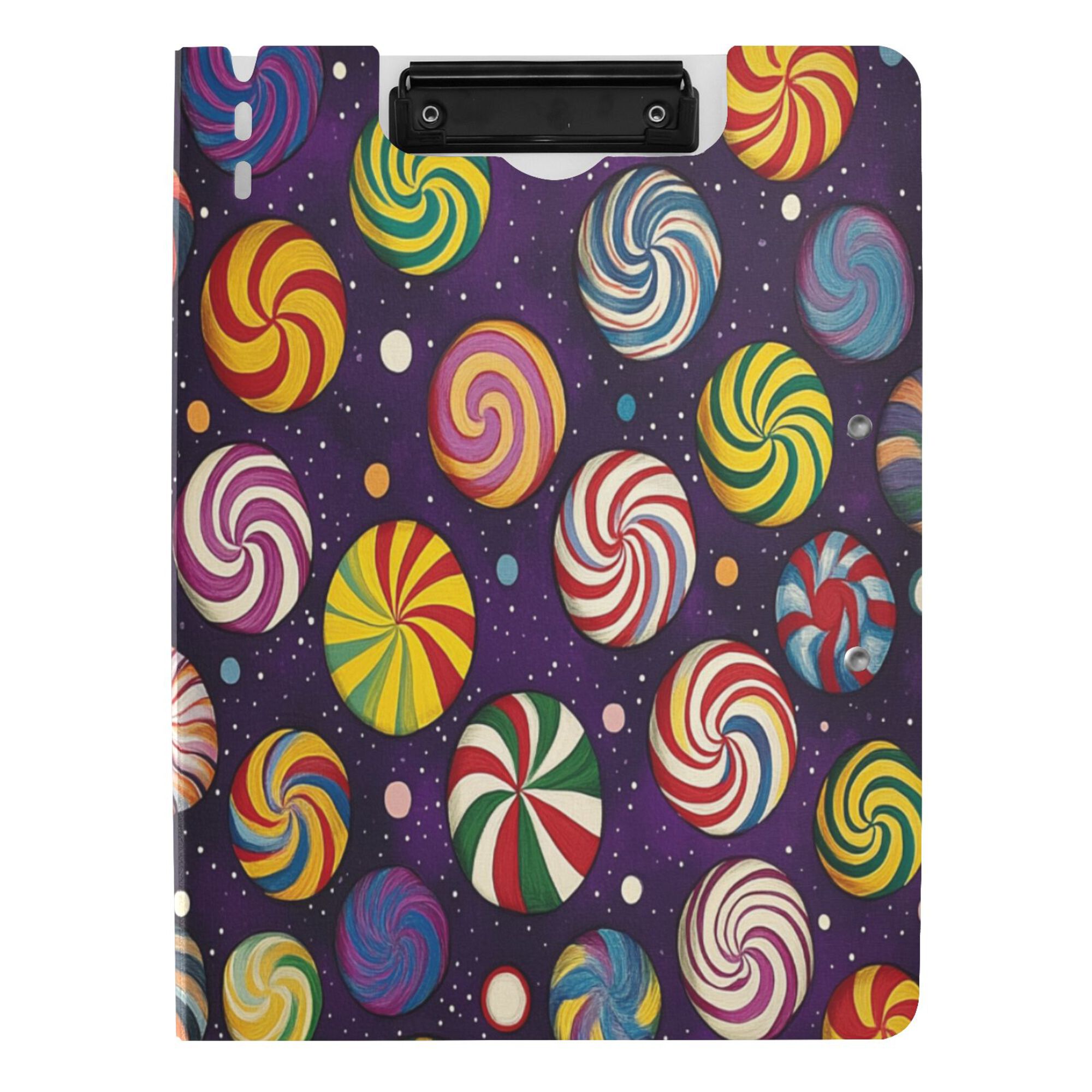 FORMRS A4 Clipboard Folder with Pen Holder Horizontal Foldable School Office Binder, Galactic Candy