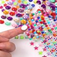thumbnail image 3 of ORUYROP 1782pcs Gems Stickers, Self Adhesive Gems for Crafts Bling Rhinestones for Crafts, Assorted Shapes Jewels Rhinestones Stickers, Muticolor, 3 of 6