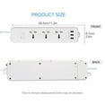 thumbnail image 3 of Yeacher Power Strip Multi Outlet Socket with 2-Meter Long Cord 3 Outlet 3 USB Port, 3 of 8