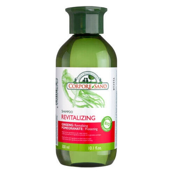 CORPORE SANO REVITALIZING SHAMPOO GINSENG AND POMEGRANATE- CERTIFIED ORGANIC- NO PARABENS -NATURAL- 300 ml/10.1 fl oz