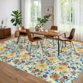thumbnail image 3 of Garvee Farmhouse Floral Print Rug 9'x12' Large Area Rug, Stain-Resistant Modern Rug Washable Rug with Non-Slip Backing Soft Indoor Carpet for Living Room Bedroom Dinning Room, Blue, 3 of 8