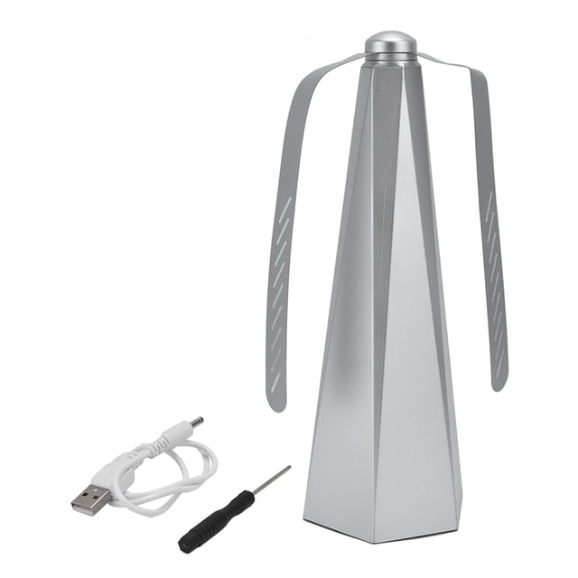 Ventilador Fly Fan con fuente de alimentación USB, ligero, de 3 aspas, repelente de insectos para exteriores, ideal para mesa de picnic.