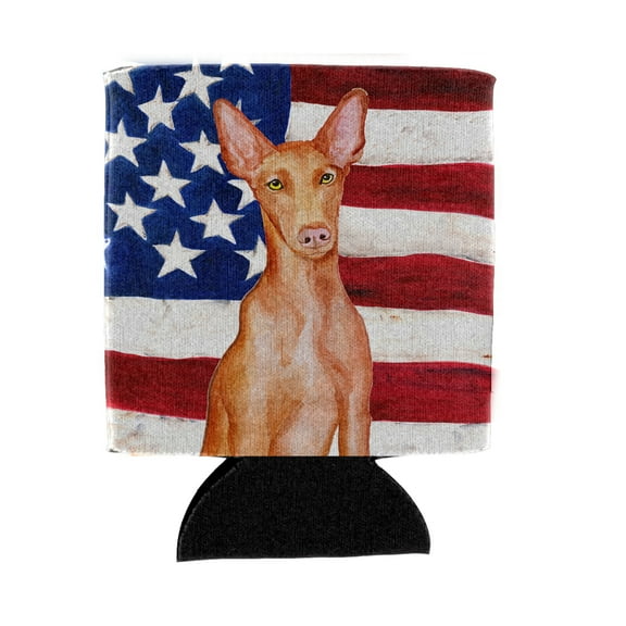 Carolines Treasures BB9715CC Pharaoh Hound Patriotic Can or Bottle Hugger Can Hugger multicolor