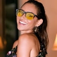 thumbnail image 2 of Gafas Joopin para conducir de noche, cuadradas, con montura marrón gradual, 2 of 6