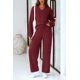 thumbnail image 3 of Conjunto de Suéter de Dos Piezas PRETTYGARDEN Rojo Vino XXL, 3 of 8