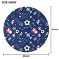 thumbnail image 6 of Blue Soccer Elements Pattern Round Tablecloth 60"x60",Wrinkle Wipeable Table Cloth for Kitchen Dining Room Picnic Patio Party, 6 of 6