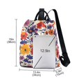 thumbnail image 3 of FORMRS Women's Travel Backpack Purse Anti-Theft Hidden Pockets Casual Shoulder Bag, Colorful Flowers Pattern, 3 of 7