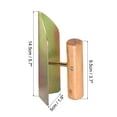 thumbnail image 2 of Uxcell Inside Corner Trowel 2 Inch Drywall Corner Tool Galvanized Steel Corner Shaping Tool, 2 of 4