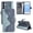 Blue, variant on For Samsung Galaxy S26 Ultra 5G 6.9" Splicing Leather Pattern Flip Buckle Attachment/Closure, Card Slots/Pocket, PU Leather Flip Wallet Case,Blue,For Galaxy S26 Ultra 5G