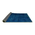 thumbnail image 2 of Ahgly Company Indoor Square Oriental Turquoise Blue Modern Area Rugs, 3' Square, 2 of 4