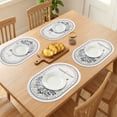 thumbnail image 3 of Unique Bargains Set of 6 Floral Leather Placemats for Dining Table Decor Flower, 3 of 6