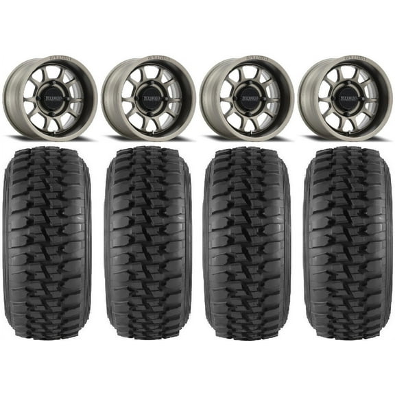 Method 409 15" Grey (5 2) Wheels 32" Desert Series Tires Sportsman RZR Ranger
