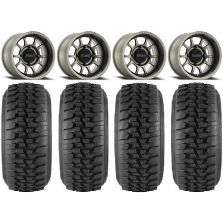 Method 409 15 Grey (5+2) Wheels 32 Desert Series Tires Kawasaki Mule Pro FXT