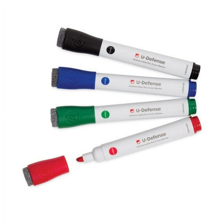 U-Defense Antimicrobial Dry-Erase Markers, Medium Bullet Tip, Assorted Colors, 24/Pack U-Defense Antimicrobial Dry-Erase Markers, Medium Bullet Tip, Assorted Colors, 24/Pack
