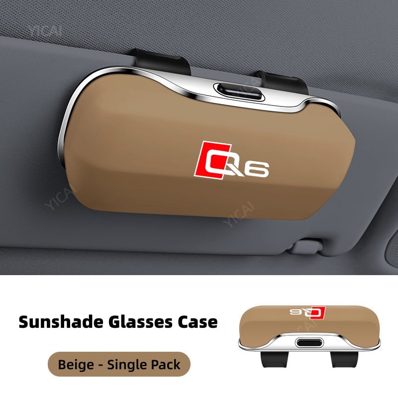 For Audi Q6 Auto Sun Visor Glasses Holder Back Clip Type All-Inclusive Design Sunglasses Accessories
