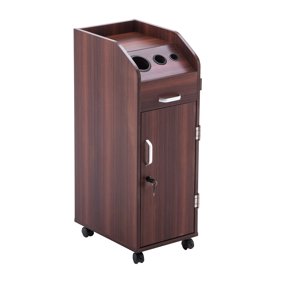 Barberpub Black Salon Trolley Storage Cart Coloring Beauty Hair