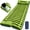 Single Green, variant on Double Camping Sleeping Pad - Self Inflating 4" Extra-Thick for 2 Person with Pillow Built-in Foot Pump Inflatable Sleeping Mat for Backpacking, Traveling, Portable Camping Mat
