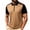 Brown, variant on Golf Shirts for Men Color Blocked Workwear Lapel Neck Quarter Zip Pullover Mens Business Casual Shirts