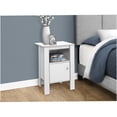 thumbnail image 5 of White Laminate Accent Table with Storage Shelf and Cabinet, Transitional End Table or Nightstand for Living Room and Bedroom, 5 of 6