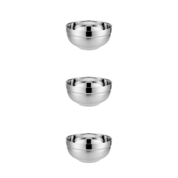 Injueey Cuenco pequeño de acero inoxidable, 2 capas, aislamiento de protección térmica, cuencos de Metal de agarre cómodo y seguro de alta capacidad Type1 NO1 Injueey CBP344425