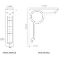 thumbnail image 2 of Ekena Millwork 2"W x 7 1/2"D x 10"H Maria Wrought Iron Bracket, (Triple center brace) (2-Pack), 2 of 5