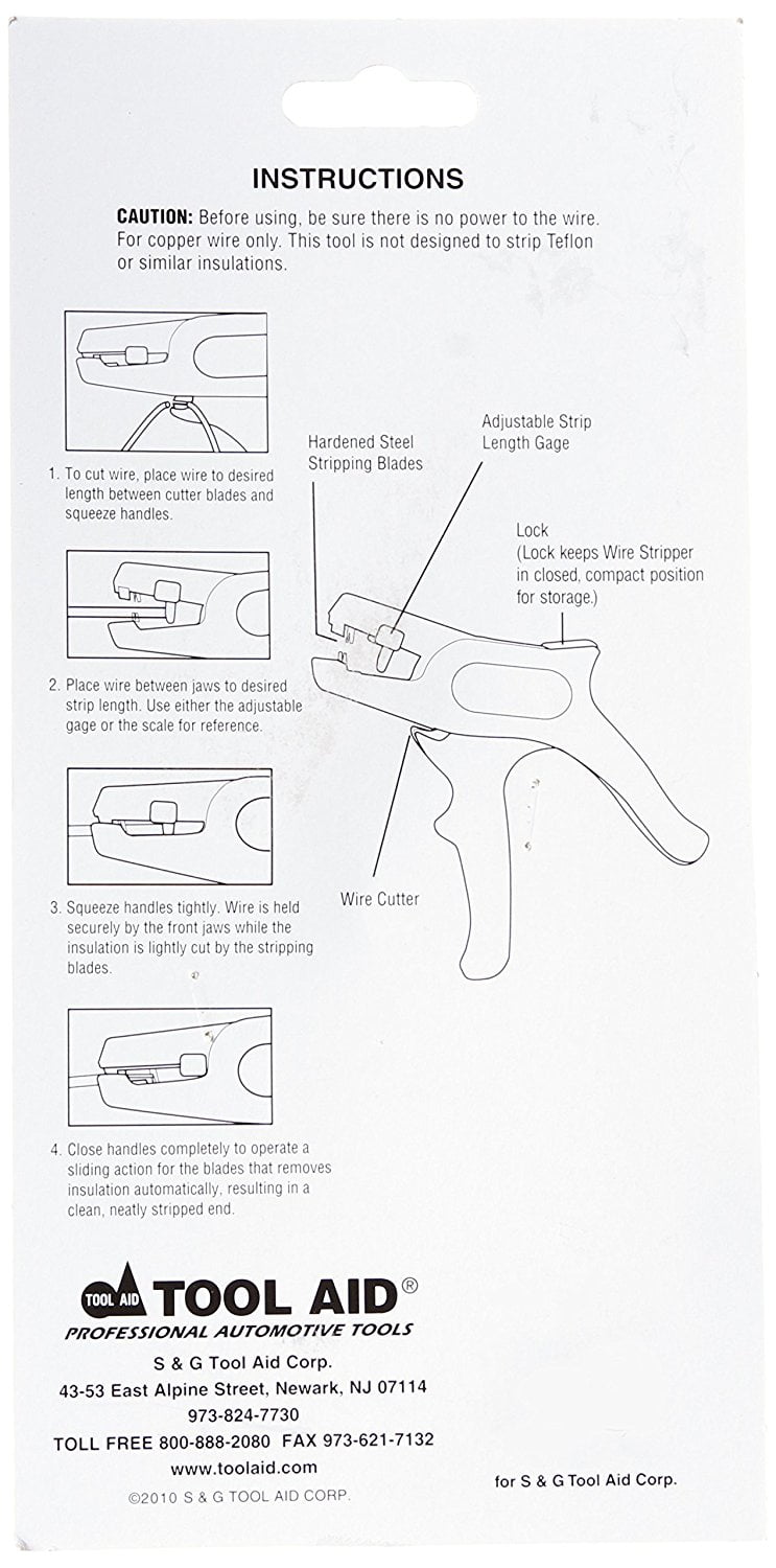 Tool Aid 19100 Wire Stripper for Recessed Areas