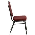 thumbnail image 5 of BizChair 4 Pack Crown Back Stacking Banquet Chair in Burgundy Patterned Fabric - Silver Vein Frame, 5 of 7