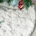 thumbnail image 3 of Falda DegGod para árbol de Navidad, felpa, piel sintética blanca como la nieve, 90 cm, 3 of 8