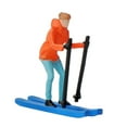 thumbnail image 3 of 1/64 Scale Miniature Model Skiing Figures, Mini People Model Ornament for DIY Scene Diorama Layout , Orange, 3 of 8