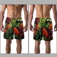 thumbnail image 3 of luoweisi Men's Beach Shorts Quick Dry Swim Trunks with Mesh Lining Tropical Leaves L, 3 of 5