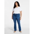 thumbnail image 2 of Terra & Sky Women's Plus High Rise Bootcut Jeans, Sizes 16W-28W, 2 of 5