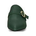 thumbnail image 2 of BLISSFUL STEP Chaussures pour Femmes à Bride à Boucle Bout Pointu Talon Épais Empeigne en PU Mules Vert Foncé 7, 2 of 8