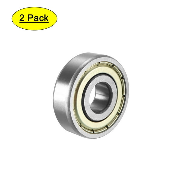 Deep Groove Ball Bearing 6200Z Double Shield, 10mmx30mmx9mm Carbon Steel 2Pcs
