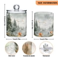 thumbnail image 3 of Forest and Mushrooms Bathroom Canisters Set of 4 Translucent Plastic Storage for Cotton Pads and Floss, 3 of 7