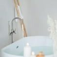thumbnail image 2 of Kibi Circular Floor Mount Tub Filler With Hand Shower - Brush Nickel, 2 of 3