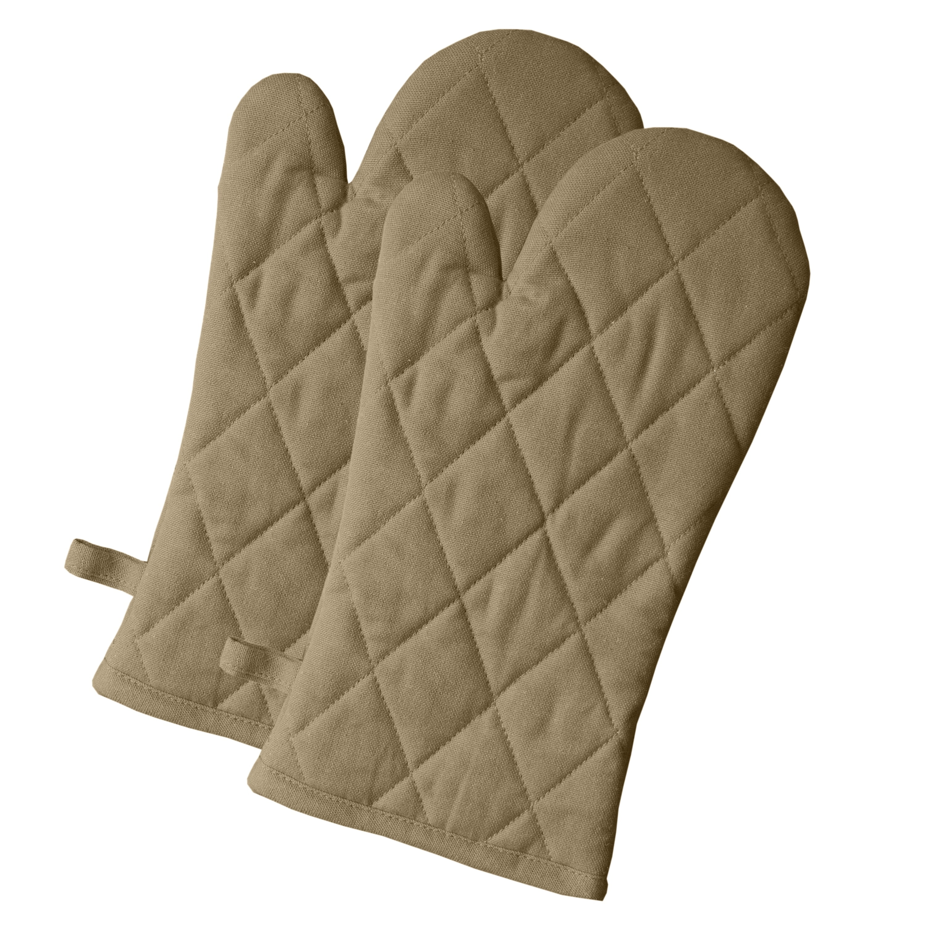 Fabstyles Solo Oven Mitt Set of 2, 100% Cotton Heat Resistant Kitchen Set (7"X12")