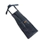thumbnail image 4 of Delantal de cocina de 2 piezas con 2 bolsillos y babero ajustable para hombre y mujer, con tiras negras, 4 of 12