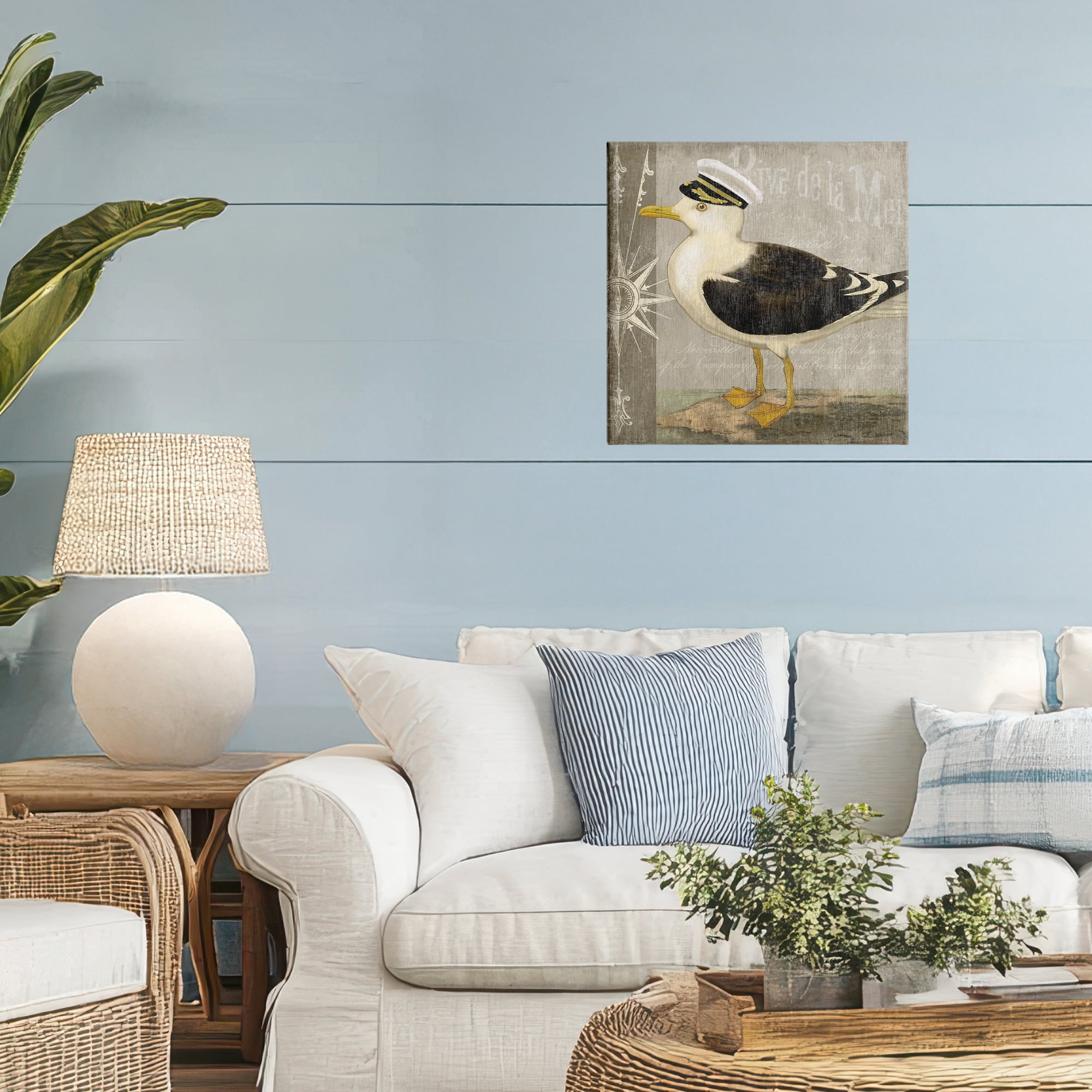 Stupell Industries Little Maritime Seagull Canvas Wall Art, design by Suzanne Nicoll