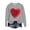 Gray, variant on Uaswgudfs Women's Valentine's Day Crewneck Sweatshirt - Loose Fit Long Sleeve Casual Pullover, Valentine Graphic Top for Women