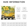thumbnail image 5 of COMIO  Lemon Pillow Covers Summer Farmhouse Throw Pillow Case Watercolor Cushion Case Buffalo Plaids Truck Hello Sunshine Decorative Pillow Case Lemon Cover for Home Sofa Couch, 5 of 5