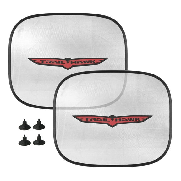 iPick Image for Jeep Trailhawk Car Side Window Mesh Sun Shades for Baby Children UV Protection, 2 Pack, Official Licensed