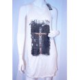 thumbnail image 2 of RELIGION CLOTHING Winter White STUDDED CROSS Top REPENT Your SINS ( M ), 2 of 2