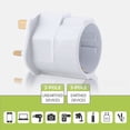 thumbnail image 5 of 2x eu to uk travel adapter white power outlet, 5 of 5