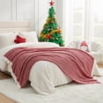 thumbnail image 2 of Manta Snuggle Sac, color rojo jaspeado, 152 x 203 cm, ultrasuave y cálida, 2 of 9
