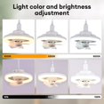thumbnail image 4 of LED Fan Light, 26cm Mini Circulator Ceiling Fan with Remote Control, 360-Degree Rotation, 3 Speeds, 3 Lighting Modes for Home, Bedroom, Office, 4 of 6