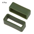 thumbnail image 3 of Uxcell Watch Band Strap Loops Silicone Watch Holder Keeper for 20mm Width Watch Band, Dark Green 4 Pack, 3 of 5