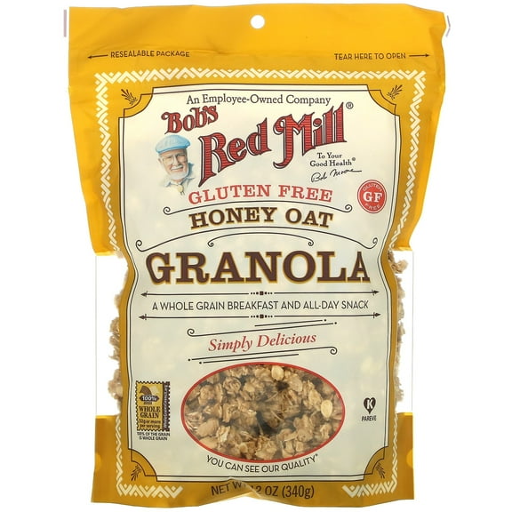 Bob's Red Mill, Honey Oat Granola, Gluten Free, 12 oz (340 g) (Pack of 4)