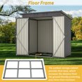 thumbnail image 5 of Kselythan 6ftx4ft Outdoor Storage Shed With Floor Base, Metal Garden Shed Storage House With Lockable Door, Utility Tool Shed Storage House For Outdoor Backyard, 5 of 9