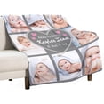thumbnail image 5 of Personalized Blankets and Throws Custom Blankets with Photo Text Customized 1-20 Pictures Blanket for Couple Mom Dad Friend Personalized Gifts for Birthday Christmas Wedding Anniversary Blankets, 5 of 5