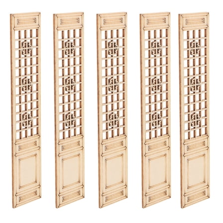 Niceauty 5pcs Miniature Room Divider Wooden Decorative Item for Dollhouse Bedroom Furniture
